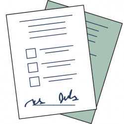 Illustration de documents représentant la clarté des services administratifs proposés par Admin’Up - Assistante administrative pour professionnels